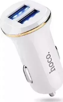 Фото №1 Автомобильное зарядное устройство HOCO (6957531040132) Z1 АЗУ 2USB 2.1A для LIGHTNING 8-PIN белый