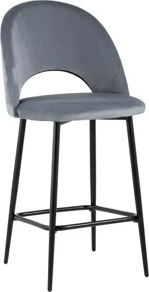 Фото №2 Стул полубарный Диван.ру Меган Velvet Light Grey