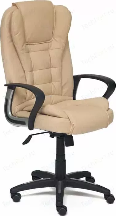 Фото №3 Кресло офисное TetChair BARON кож/зам бежевый/бежевый перфорированный 36-34/36-34/06