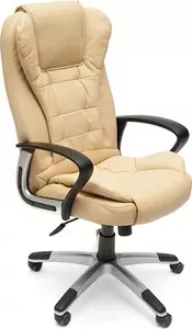 Фото №2 Кресло офисное TetChair BARON кож/зам бежевый/бежевый перфорированный 36-34/36-34/06