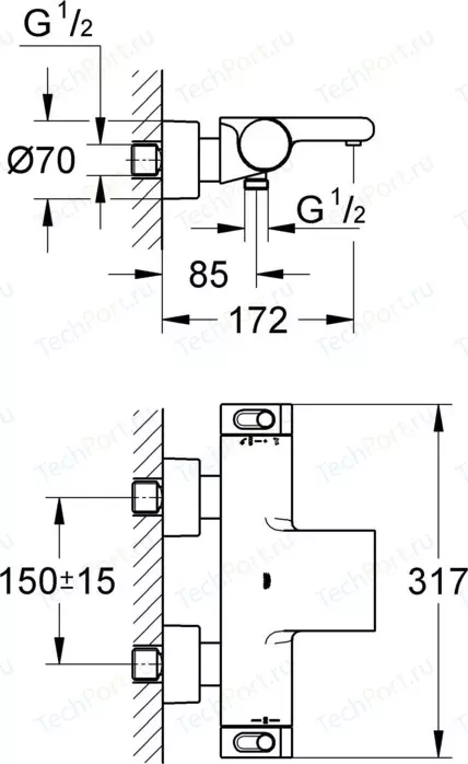 Фото №3 Термостат для ванны Grohe Grohtherm 2000 (34174001)