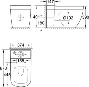 Фото №2 Унитаз Grohe с Euro Ceramic (39338000, 39332000)
