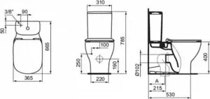 Фото №2 Унитаз Ideal Standard с Tesi AquaBlade пристенный с сиденьем микролифт