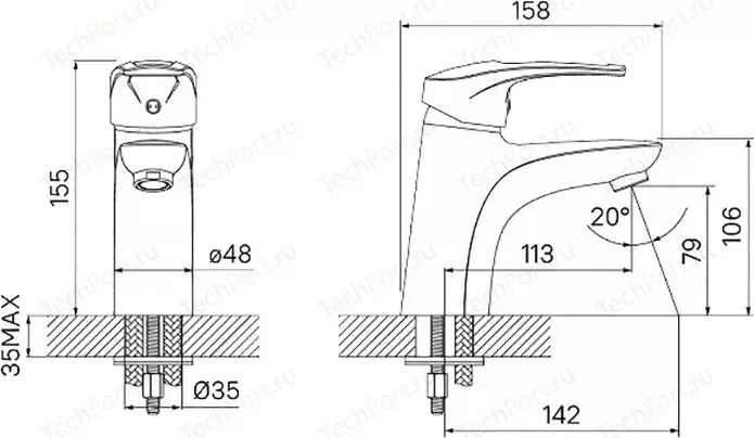Фото №4 Смеситель для раковины IDDIS Carlow Plus (CRPSB00i01)