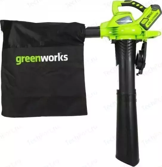Фото №2 Садовый пылесос-воздуходувка GreenWorks GD40BV