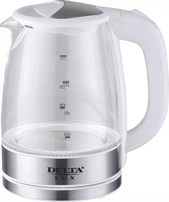 Фото №2 Чайник электрический DELTA Lux DL-1204W белый
