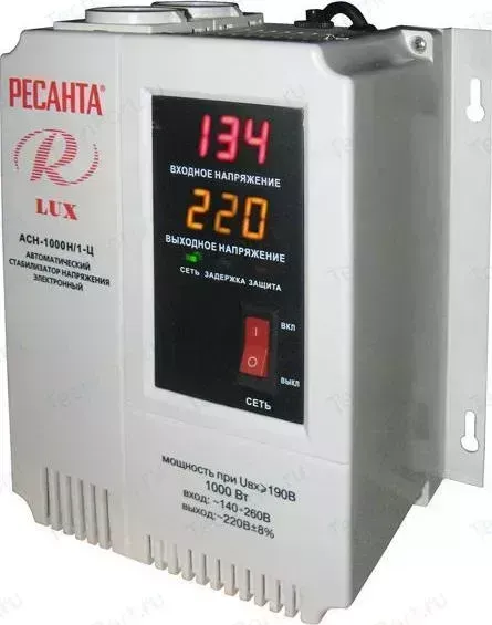 Фото №2 Стабилизатор напряжения РЕСАНТА АСН-1 000 Н/1-Ц Lux