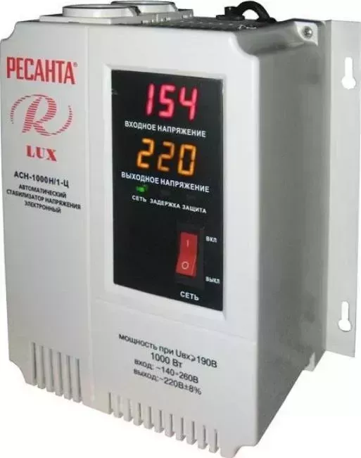 Фото №4 Стабилизатор напряжения РЕСАНТА АСН-1 000 Н/1-Ц Lux