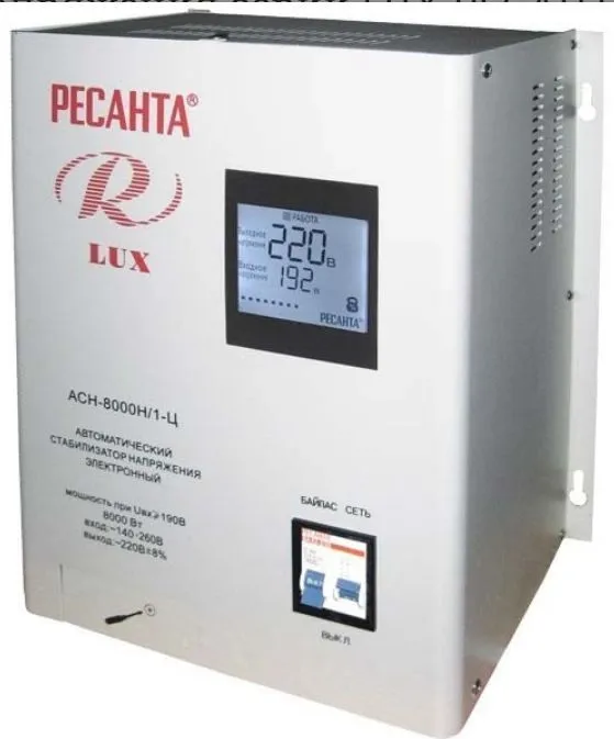 Фото №6 Стабилизатор напряжения РЕСАНТА АСН-8 000 Н/1-Ц Lux