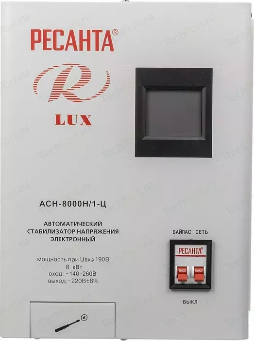 Фото №2 Стабилизатор напряжения РЕСАНТА АСН-8 000 Н/1-Ц Lux
