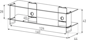 Фото №1 Тумба под телевизор SONOROUS PL 3150 B-HBLK