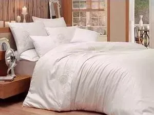 Комплект постельного белья Hobby home collection Евро, сатин, Antonia, кремовый (1607000002)