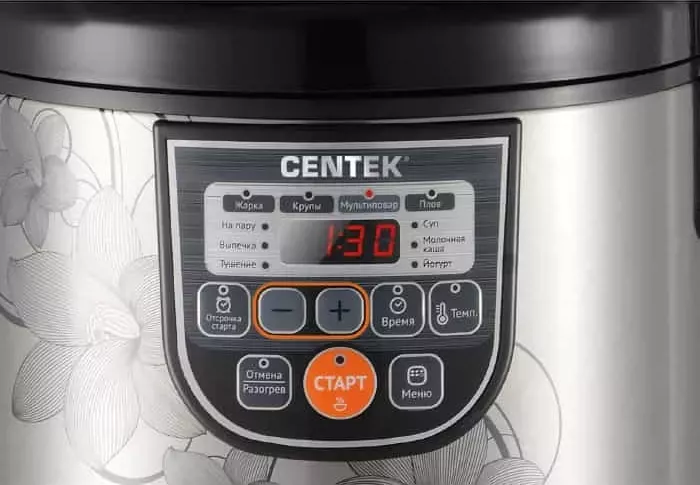 Фото №2 Мультиварка CENTEK CT-1498 черный/сталь