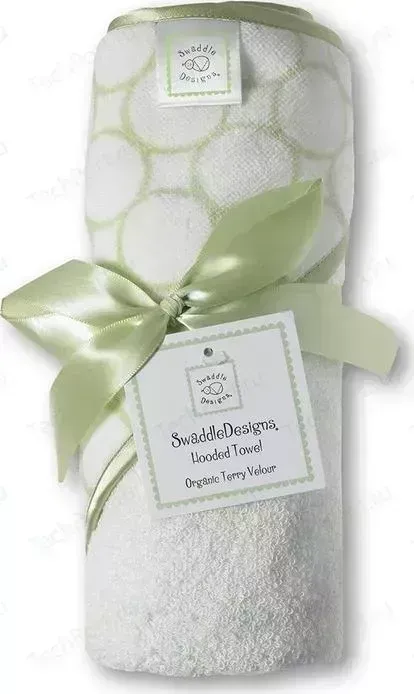 Фото №3 Полотенце SwaddleDesigns с капюшоном с капюшоном Hooded Towel - Organic Kiwi Mod on IV (SD-071KW)