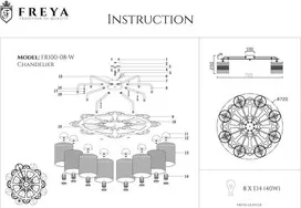 Фото №3 Потолочная люстра Freya FR5100-CL-08-WG
