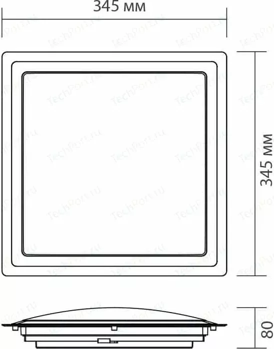 Фото №3 Потолочный светодиодный светильник Estares ALS-18 AC170-265V 18W 345х80 мм Прозрачный / Универс.белый