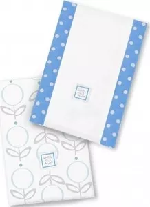 Фото №2 Полотенчики SwaddleDesigns Baby Burpie Set Blue Lolli Fleur (SD-601B)