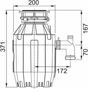 Фото №1 Измельчитель Franke пищевых отходов Turbo Elite TE-75 с пневмокнопкой (134.0535.241)