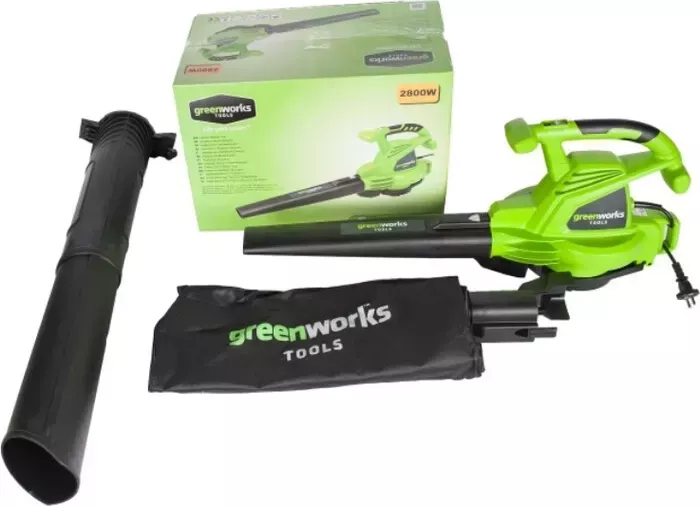Фото №4 Садовый пылесос-воздуходувка GreenWorks GBV2800 (24077 / 2402707)