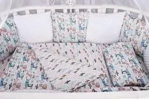 Фото №1 Комплект в кроватку AmaroBaby в WB 3 предмета BABY BOOM (Ламы, розовый)