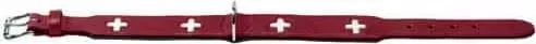 Фото №3 Ошейник Hunter Collar Swiss 32 (24-28см) кожа красный/черный для собак