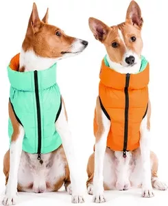 Фото №3 Курточка CoLLaR AiryVest Lumi двухсторонняя светящаяся салатово-голубая размер размер S 40 для собак (2248)