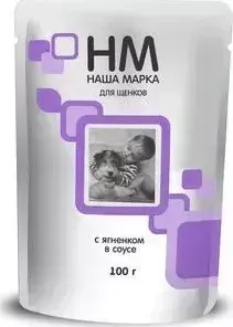 Паучи Наша Марка НМ с ягненком в соусе для щенков100г (НМ-304)