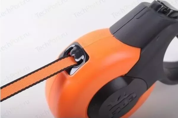 Фото №9 Рулетка Fida Ranger Mars S лента 5м оранжевая/черная для собак до 15кг