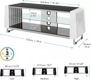 Фото №2 Тумба под телевизор AVF GRV1250A BLK WNT