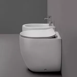 Фото №4 Унитаз приставной Kerasan Flo Slim 3112 безободковый, с сиденьем микролифт