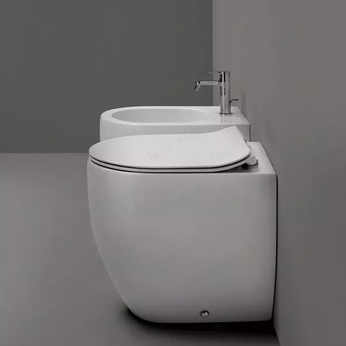 Фото №7 Унитаз приставной Kerasan Flo Slim 3112 безободковый, с сиденьем микролифт