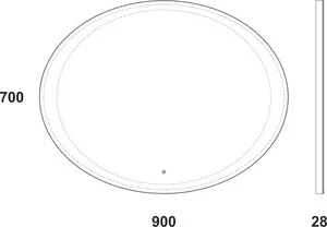 Фото №2 Зеркало EDELFORM универсальное 90x70 с подсветкой и сенсорным выключателем (ZLP84)