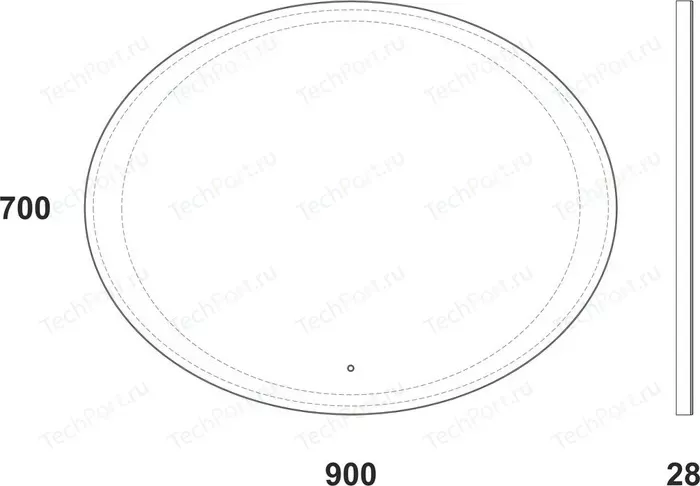 Фото №4 Зеркало EDELFORM универсальное 90x70 с подсветкой и сенсорным выключателем (ZLP84)