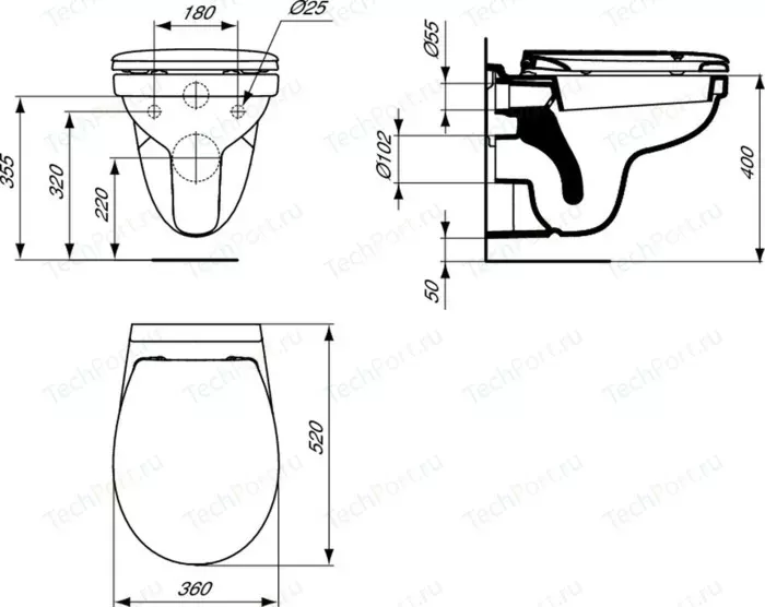 Фото №5 Унитаз подвесной Ideal Standard Eurovit (E876901)