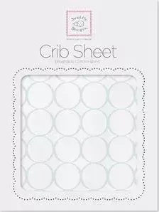 Фото №1 Детская простынь SwaddleDesigns Fitted Crib Sheet Mod Circles on White (SD-152SC)