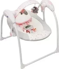 Фото №1 Электронные качели AmaroBaby Swinging Baby GRAY-PINK (серо-розовый)