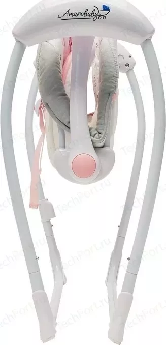 Фото №7 Электронные качели AmaroBaby Swinging Baby GRAY-PINK (серо-розовый)