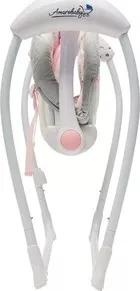 Фото №4 Электронные качели AmaroBaby Swinging Baby GRAY-PINK (серо-розовый)