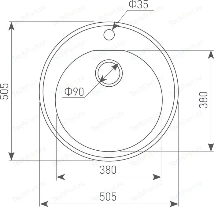 Фото №2 Мойка кухонная ZIGMUND SHTAIN Kreis 505 речной песок (4250055630158)