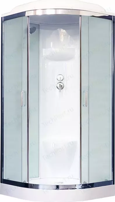 Фото №3 Душевая кабина Royal Bath HK6 90х90х217 стекло белое/шиншилла (RB90HK6-WC-CH)