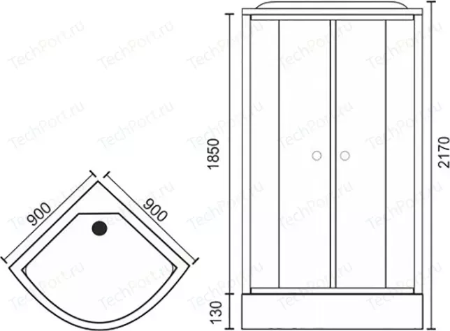 Фото №6 Душевая кабина Royal Bath HK6 90х90х217 стекло белое/шиншилла (RB90HK6-WC-CH)