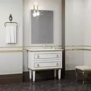 Фото №1 Мебель для ванной SMILE Порто 100 белый/золото