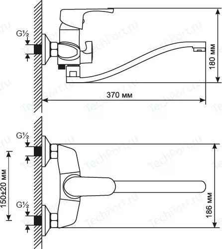 Фото №4 Смеситель для ванны Mixline ML13-02 (2190705304836)