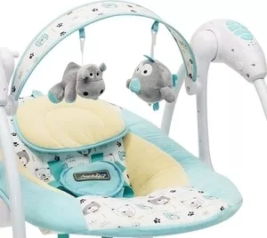 Фото №2 Электронные качели AmaroBaby Swinging Baby TURQUOISE (бирюзовый)