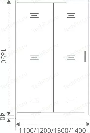 Фото №1 Душевая дверь Good Door Latte 130 прозрачная, белый (Latte WTW-130-C-WE)
