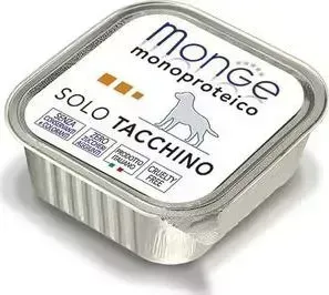 Консервы Monge Dog Monoproteico Solo Pate Turkey паштет из индейки для собак 150г