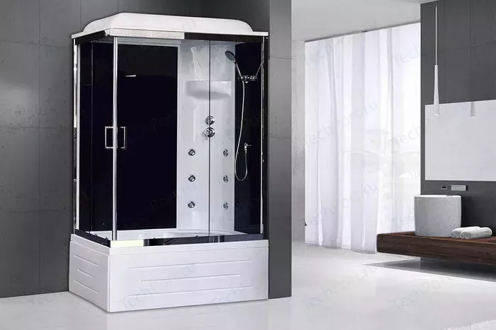 Фото №1 Душевая кабина Royal Bath ВР 120x80x217 прозрачная , правая (RB8120BP3-BT-CH-R)