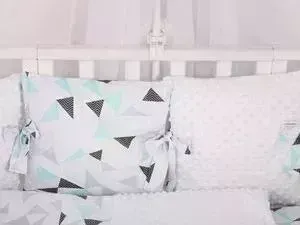 Бортик в кроватку AmaroBaby в 12 предметов Exclusive Soft Collection Треугольники