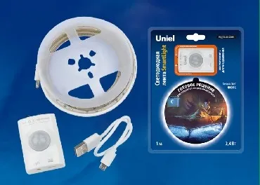 Фото №3 Светодиодная влагозащищенная лента UNIEL ULS-R21-2,4W/4000K/1,0M/RECH SENSOR Smart Light