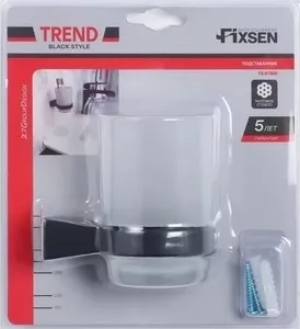 Фото №2 Подстаканник Fixsen Trend черный, одинарный (FX-97806)